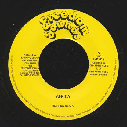 Ranking Dread - Africa  /  King Tubby - Tubbys Dub Plate Mix (UK press) [New Vinyl Record 7" Single]