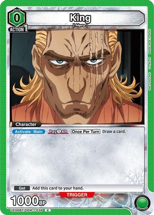 King (039) (Box Topper Foil) (UE06BT/OPM-1-039) - UE06BT One Punch Man Foil