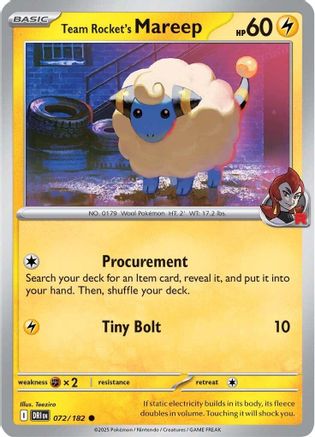 Team Rocket's Mareep 072 - SV10 Destined Rivals