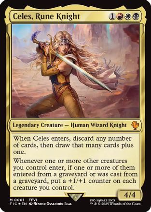 Celes, Rune Knight (FIC-001) - Commander: FINAL FANTASY Foil