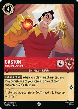 Gaston - Arrogant Showoff (129/204) - Reign of Jafar Cold Foil