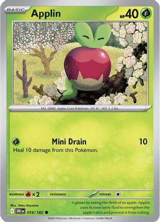 Applin 016 - SV10 Destined Rivals Reverse Holofoil