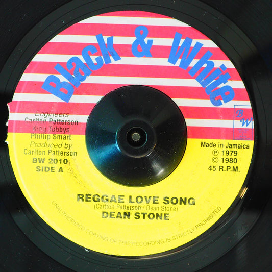 Dean Stone - Reggae Love Song  /  Jah Walton - Dog Is Better Than A Gun(?) (rhythm: "Up Park Camp / Get In The Groove") [New] [New Vinyl 7"]