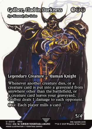 Golbez, Clad in Darkness - Syr Konrad, the Grim (Showcase) (FCA-010) - FINAL FANTASY: Through the Ages