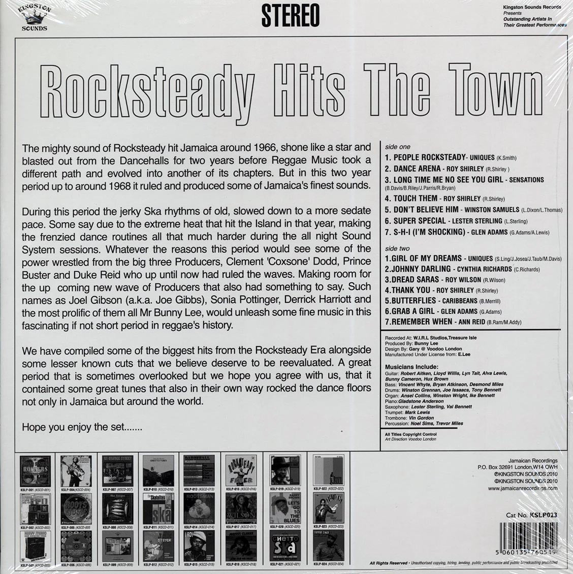 Lester Sterling, Glen Adams, Uniques, Etc. - Rocksteady Hits The Town (180g) [New Vinyl LP]