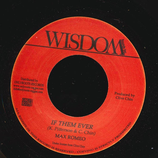 Max Romeo - If Them Ever  /  Randys All Stars - Dubwise [New Vinyl Record 7" Single]