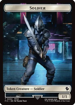 Soldier // Rebel Double-Sided Token (FIC-2 // 7) - Commander: FINAL FANTASY