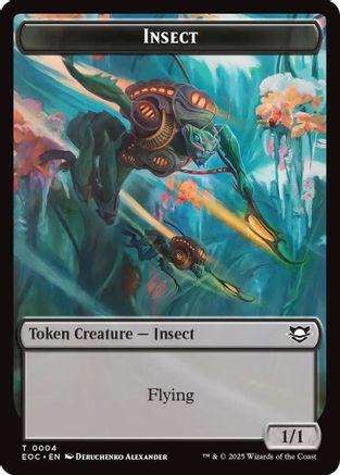 Insect // Golem (0013) Double-Sided Token (EOC-4 // 13) - Commander: Edge of Eternities