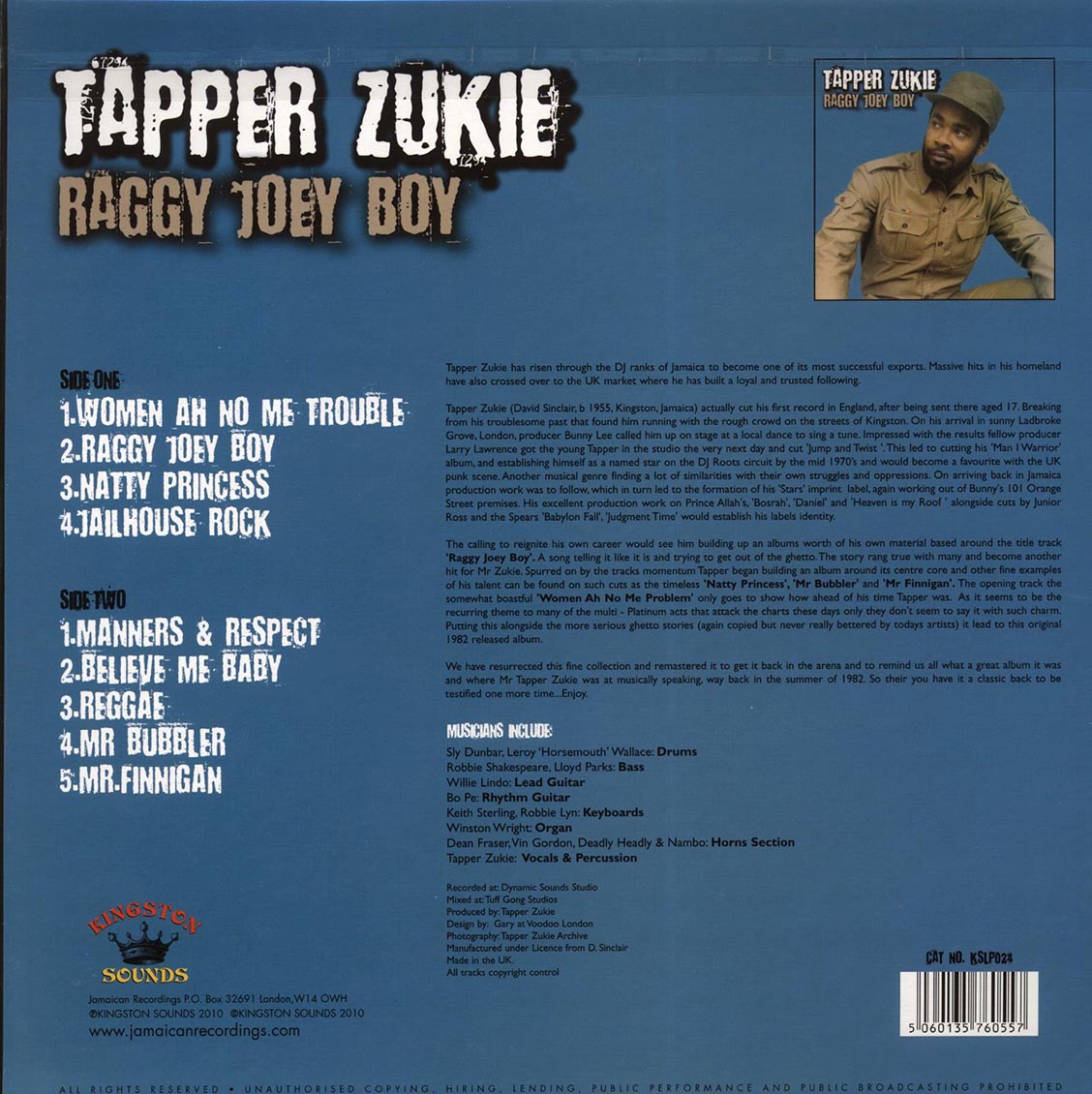 Tappa Zukie - Raggy Joey Boy (180g) [New Vinyl LP]