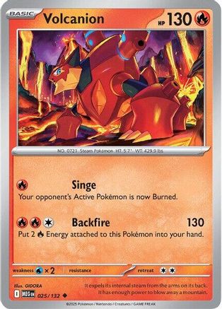 Volcanion 025 - ME01 Mega Evolution Reverse Holofoil
