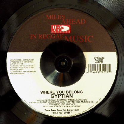 Gyptian - Rendezvous  /  Gyptian - Where You Belong [New Vinyl 7"]