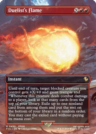 Duelist's Flame (Borderless) (FIC-452) - Commander: FINAL FANTASY Foil