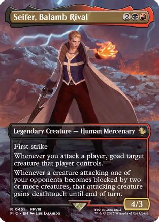Seifer, Balamb Rival (Borderless) (FIC-451) - Commander: FINAL FANTASY Foil