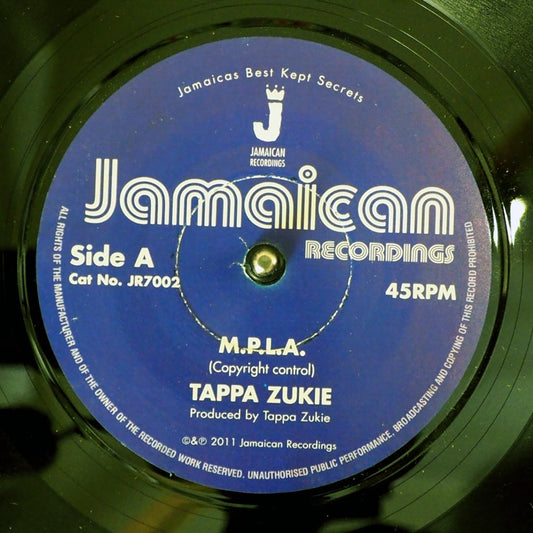 Tappa Zukie - MPLA  /  Version (rhythm: "Freedom Blues/Serious Time/MPLA") [New] [New Vinyl 7"]