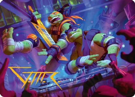 Mikey & Don, Party Planners Art Card (ASTMT-015) - Art Series: Teenage Mutant Ninja Turtles