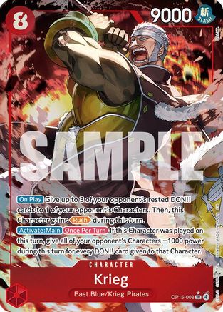 Krieg (OP15-008) (Alternate Art) (OP15-008) - Adventure on Kami's Island Foil