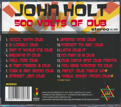 John Holt - 500 Volts Of Dub [New CD]