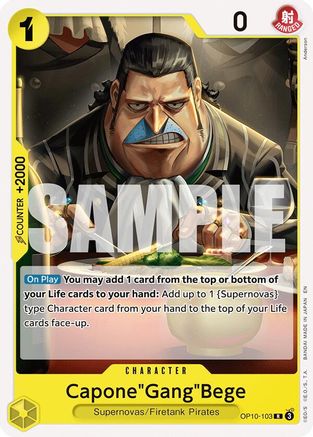 Capone"Gang"Bege (OP10-103) - Starter Deck 36: YELLOW Eustassâ€Captainâ€Kid