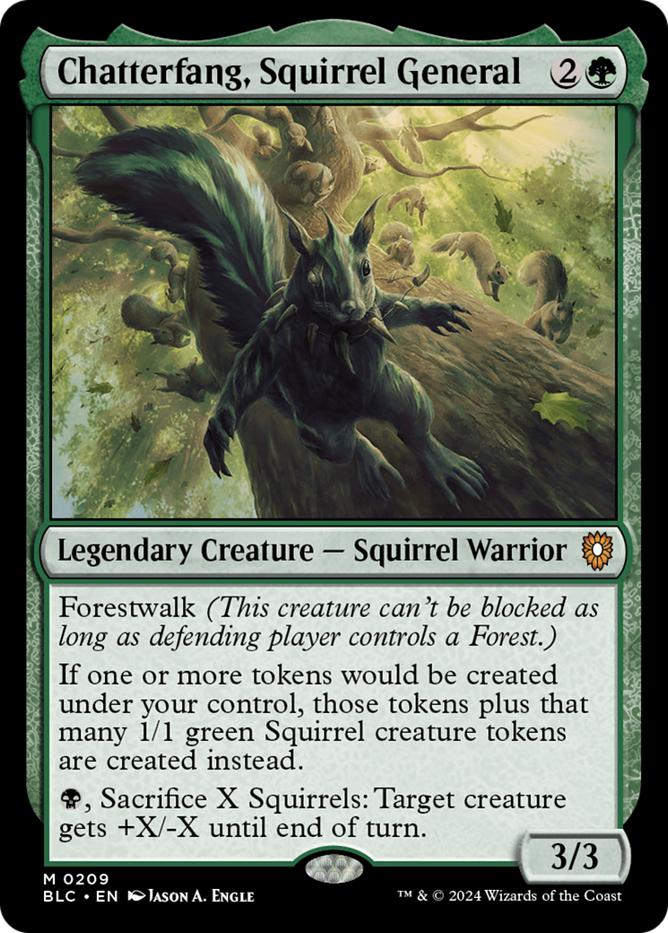 Chatterfang, Squirrel General (BLC-209) - Bloomburrow Commander