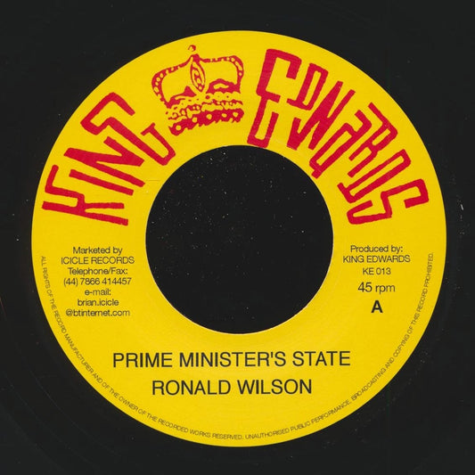Ronald Wilson - Prime Minister's State  /  The Upsetters - Strange Country (UK press) [New] [New Vinyl 7"]