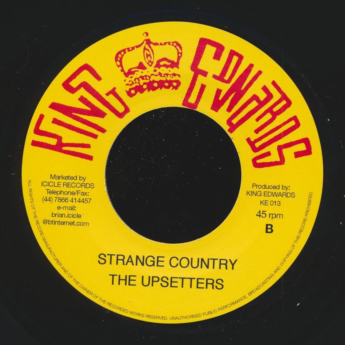 Ronald Wilson - Prime Minister's State  /  The Upsetters - Strange Country (UK press) [New Vinyl 7"]