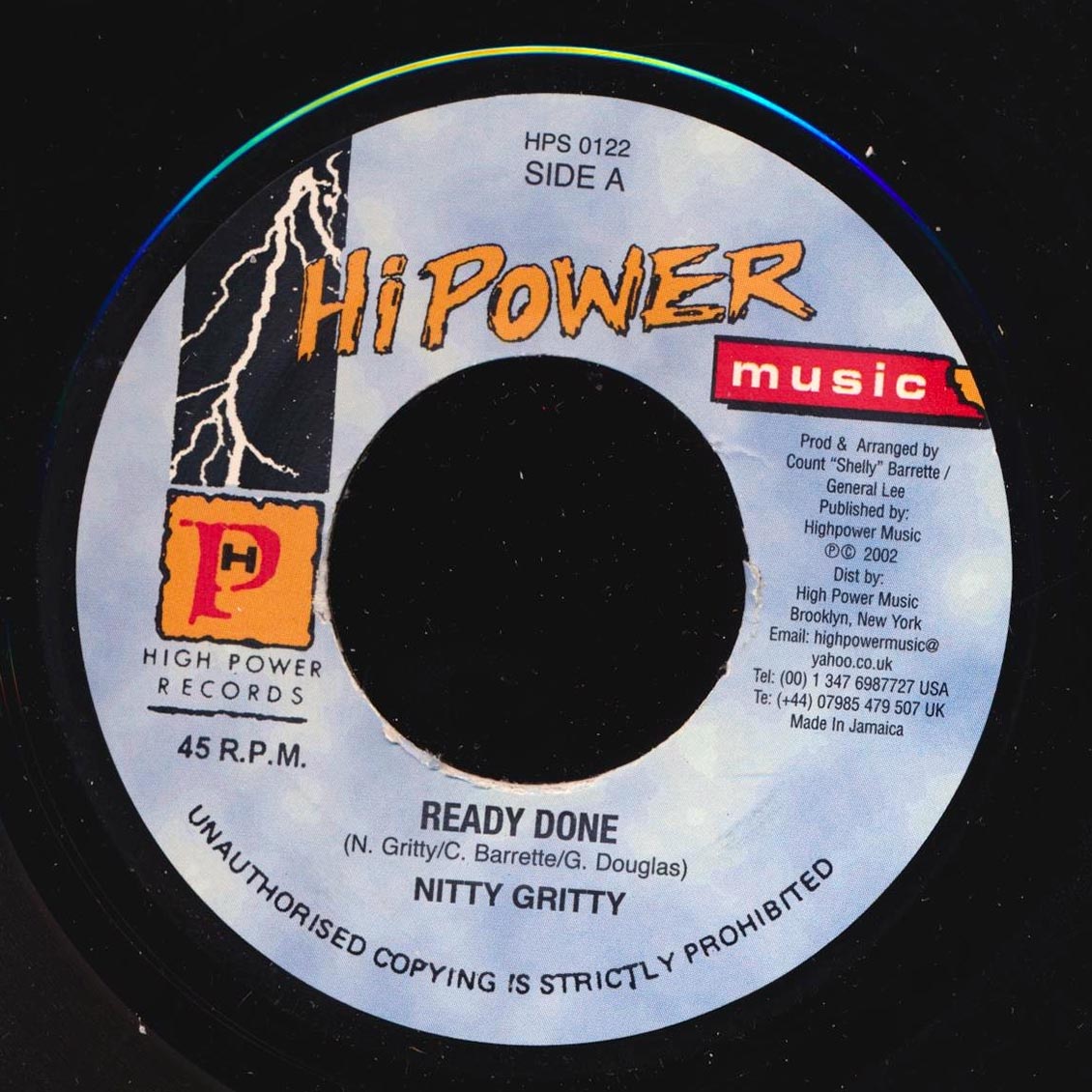 Nitty Gritty - Ready Done  /  Version (rhythm: "Ba Ba Boom") [New] [New Vinyl 7"]