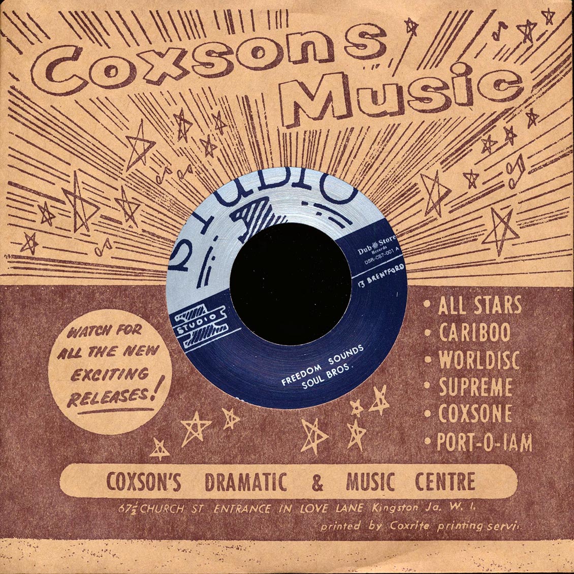 Soul Brothers - Freedom Sounds  /  Soul Brothers - Freedom Sounds Take 2 (Japan) [New Vinyl Record 7" Single]