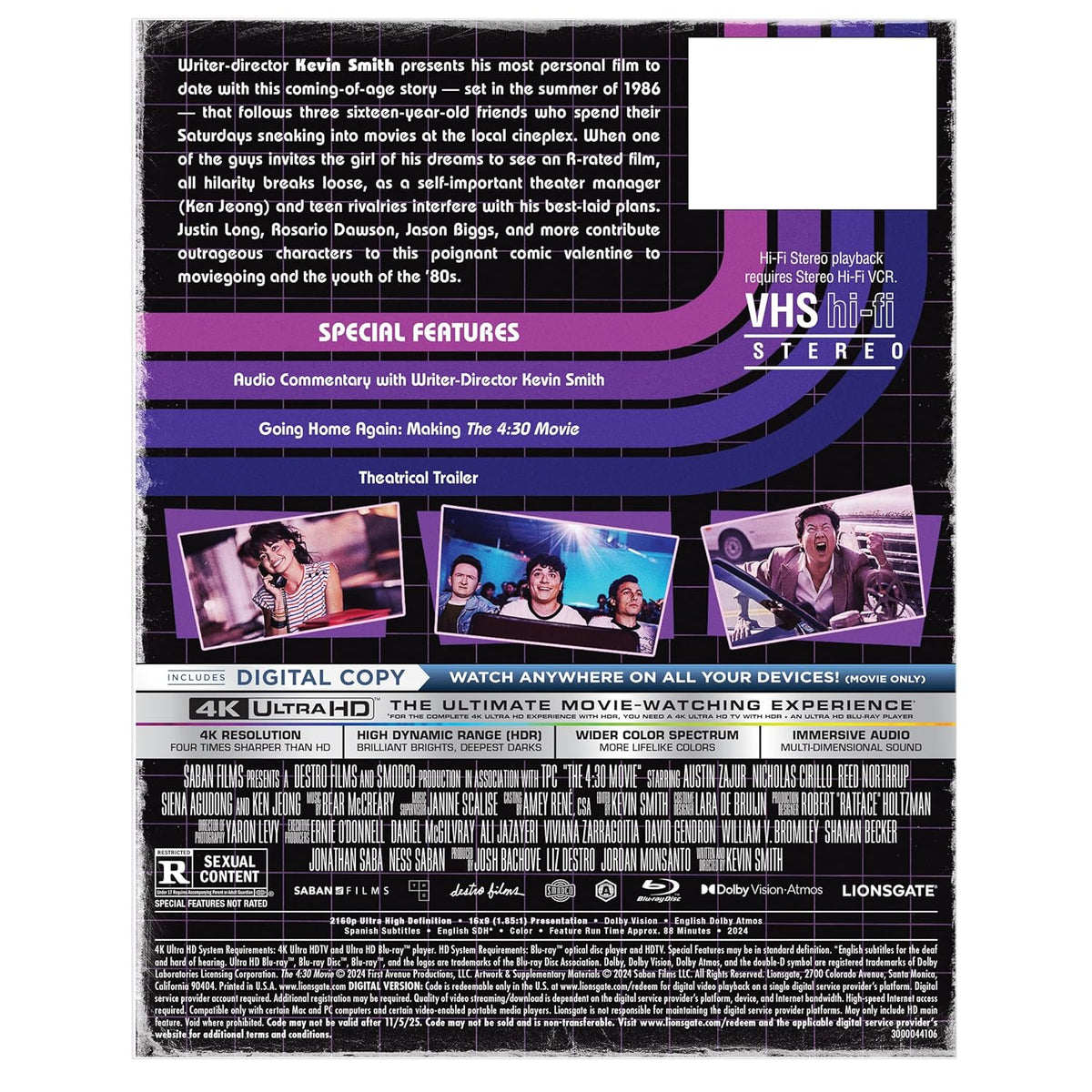 The 4:30 Movie Steelbook [4K UHD + Blu-ray + Digital]