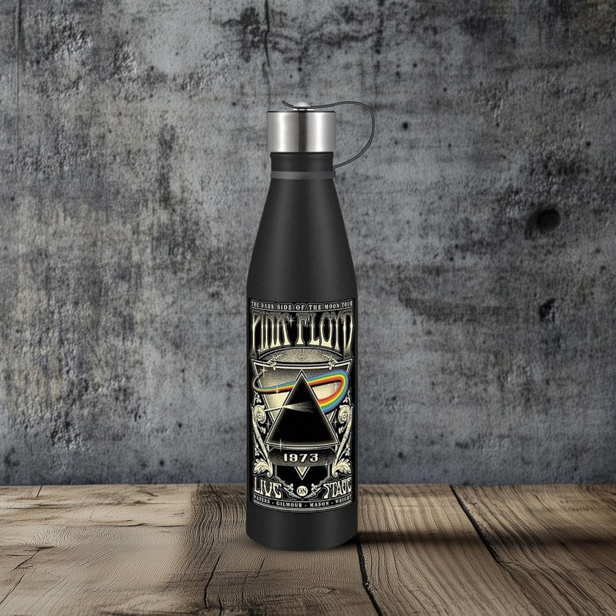 Pink Floyd DSOM Concert Poster graphic - Water / Drinks Bottle 17oz Official