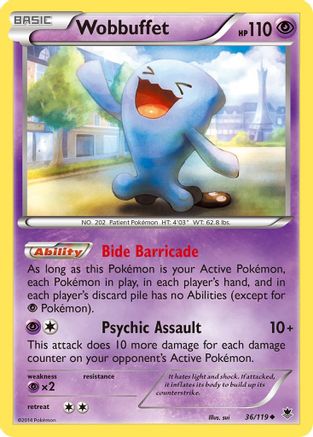 Wobbuffet 036/119 - XY  Phantom Forces
