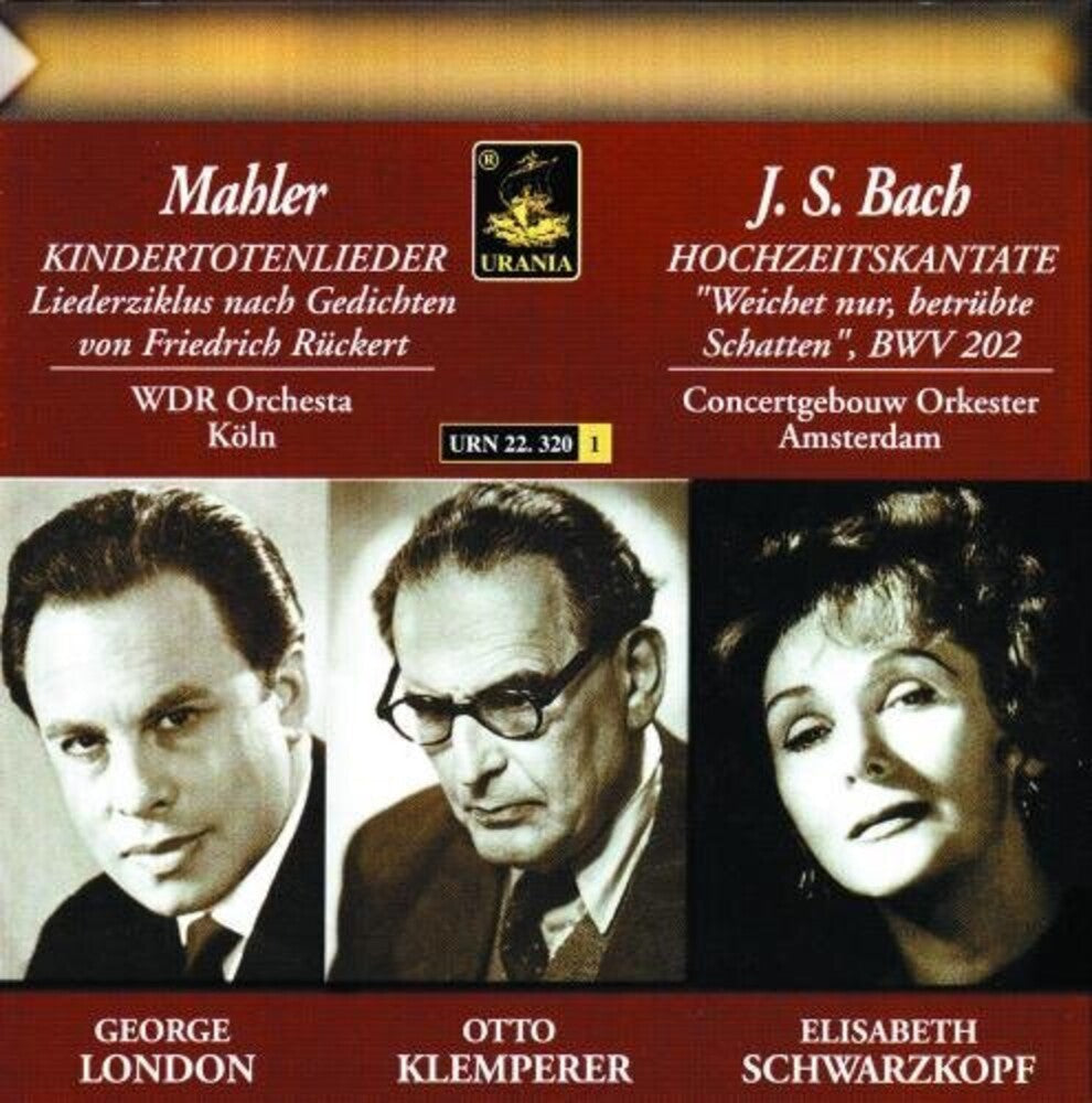 Bach / Mahler / Schwarzkopf / Schey / London - Hochzeitskantate / Kindertotenlieder [CD]
