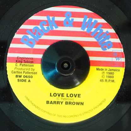 Barry Brown - Love Love  /  Tony Tuff - Lots Of Loving (rhythm: "Mikey Dread - Barber Saloon") [New Vinyl 7"]