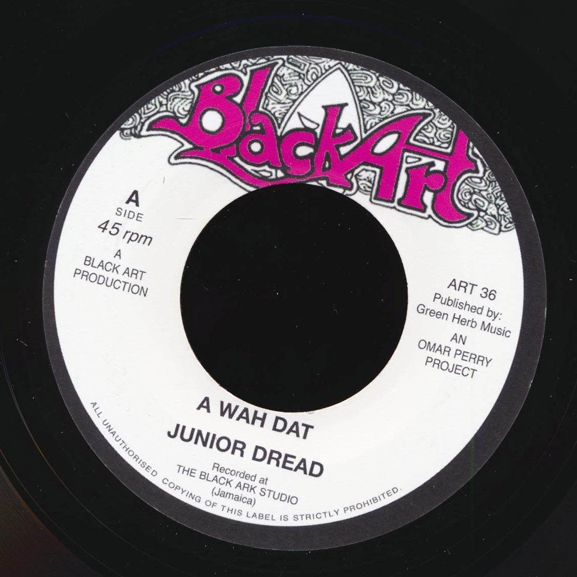 Jr. Dread - A Wah Dat  /  The Upsetters - Dat Dub (UK press) [New Vinyl Record 7" Single]