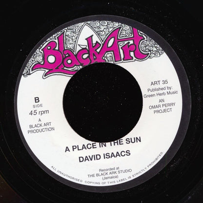 Dillinger - John Devour  /  David Isaacs - A Place In The Sun (UK press) [New Vinyl 7"]