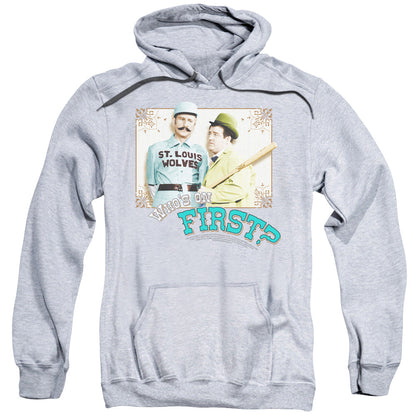 Abbott & Costello Whos On First Mens Hoodie Athletic Heather Officially Licensed