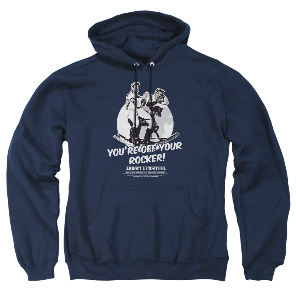 Abbott & Costello Off Your Rocker Mens Hoodie Navy Officially Licensed