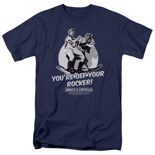 Abbott & Costello Off Your Rocker Mens T Shirt Navy Officially Licensed