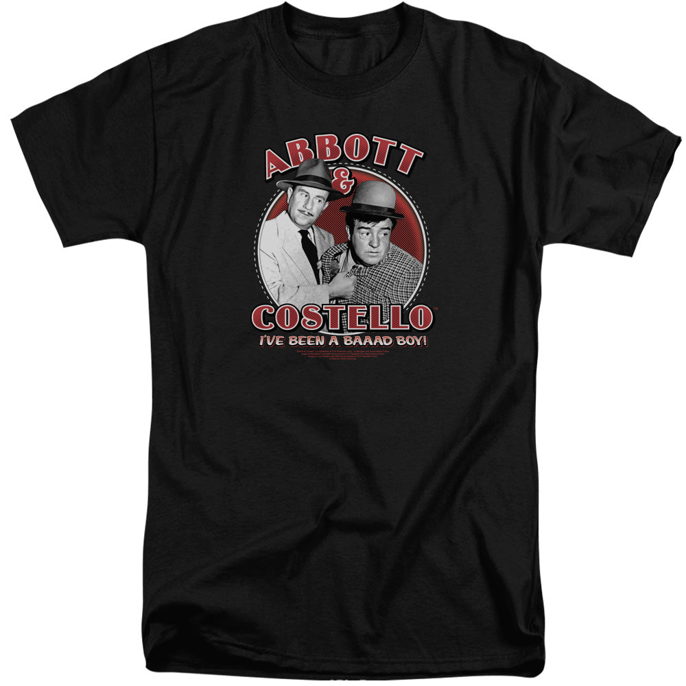 Abbott & Costello Bad Boy Mens Tall T Shirt Black Officially Licensed