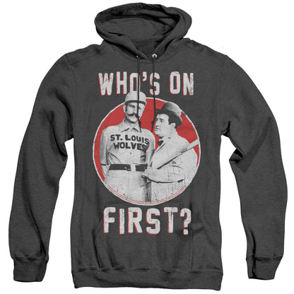 Abbott & Costello First Mens Heather Hoodie Black Officially Licensed