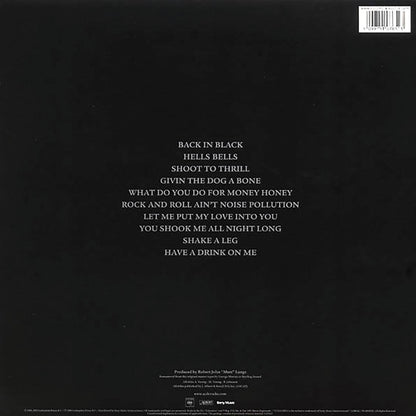 AC/DC - Back in Black [2021 Reissue Remastered 180G] [New Vinyl Record LP]