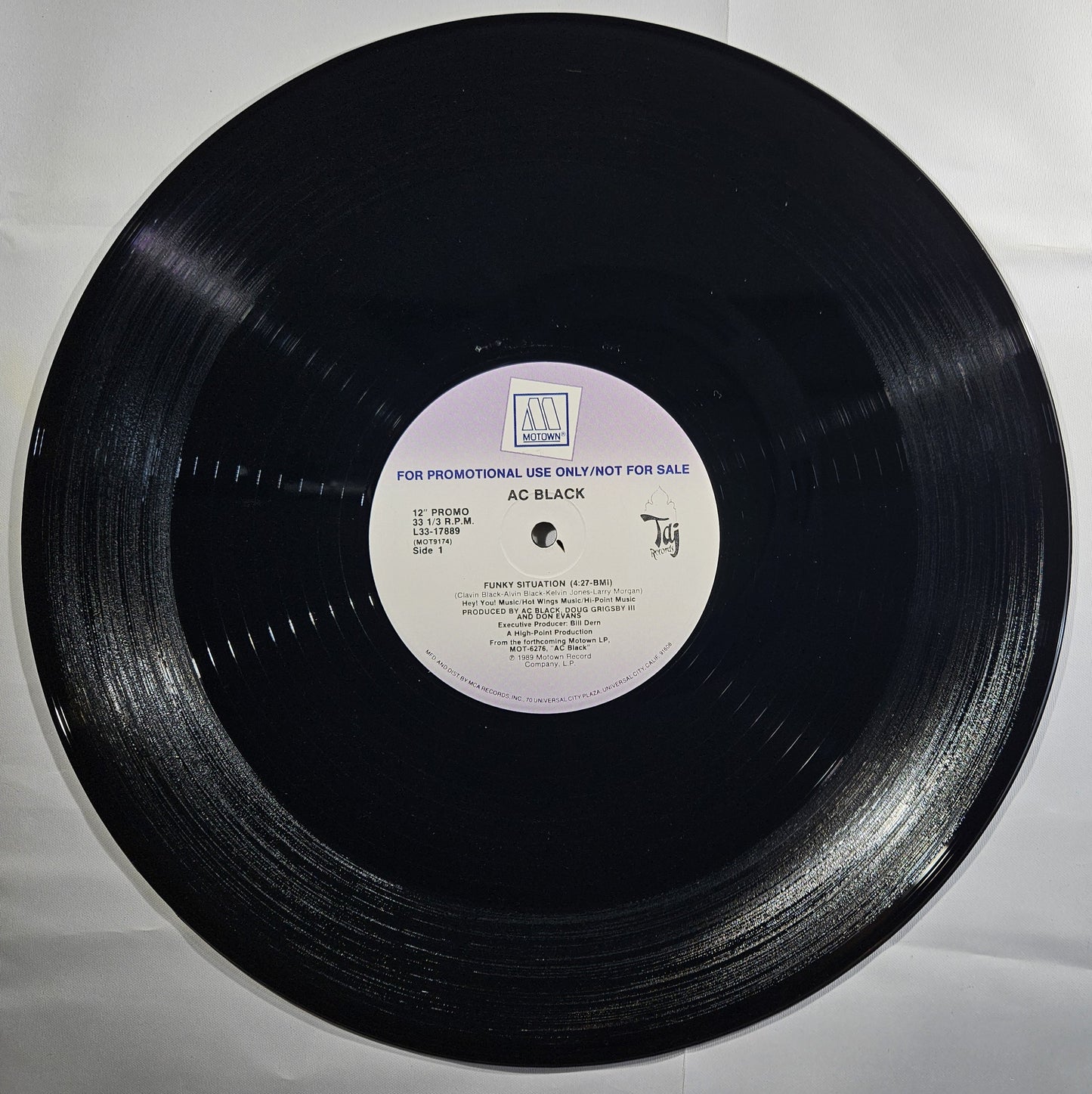 AC Black - Funky Situation [1989 Promo] [Used Vinyl Record 12" Single]