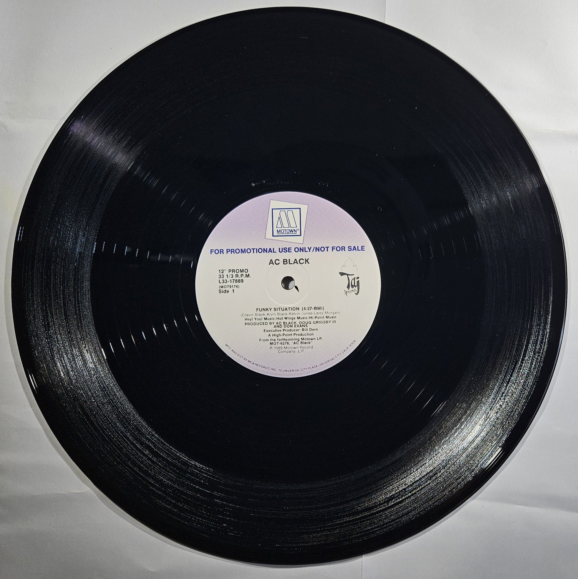 AC Black - Funky Situation [1989 Promo] [Used Vinyl Record 12" Single]
