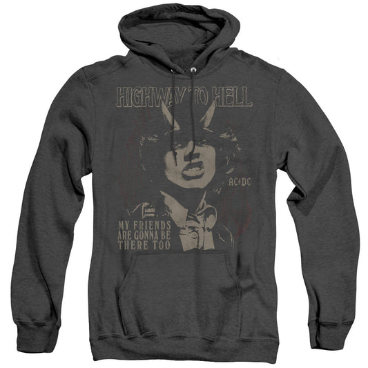 AC/DC My Friends Mens Heather Hoodie Black Officially Licensed