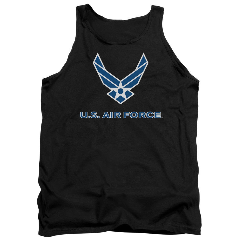 Air Force Logo Mens Tank Top Shirt Black Officially Licensed