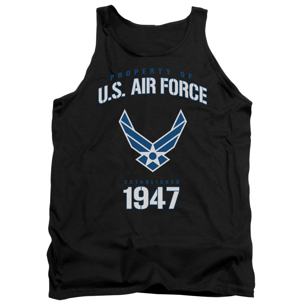Air Force Property Of Mens Tank Top Shirt Black Officially Licensed