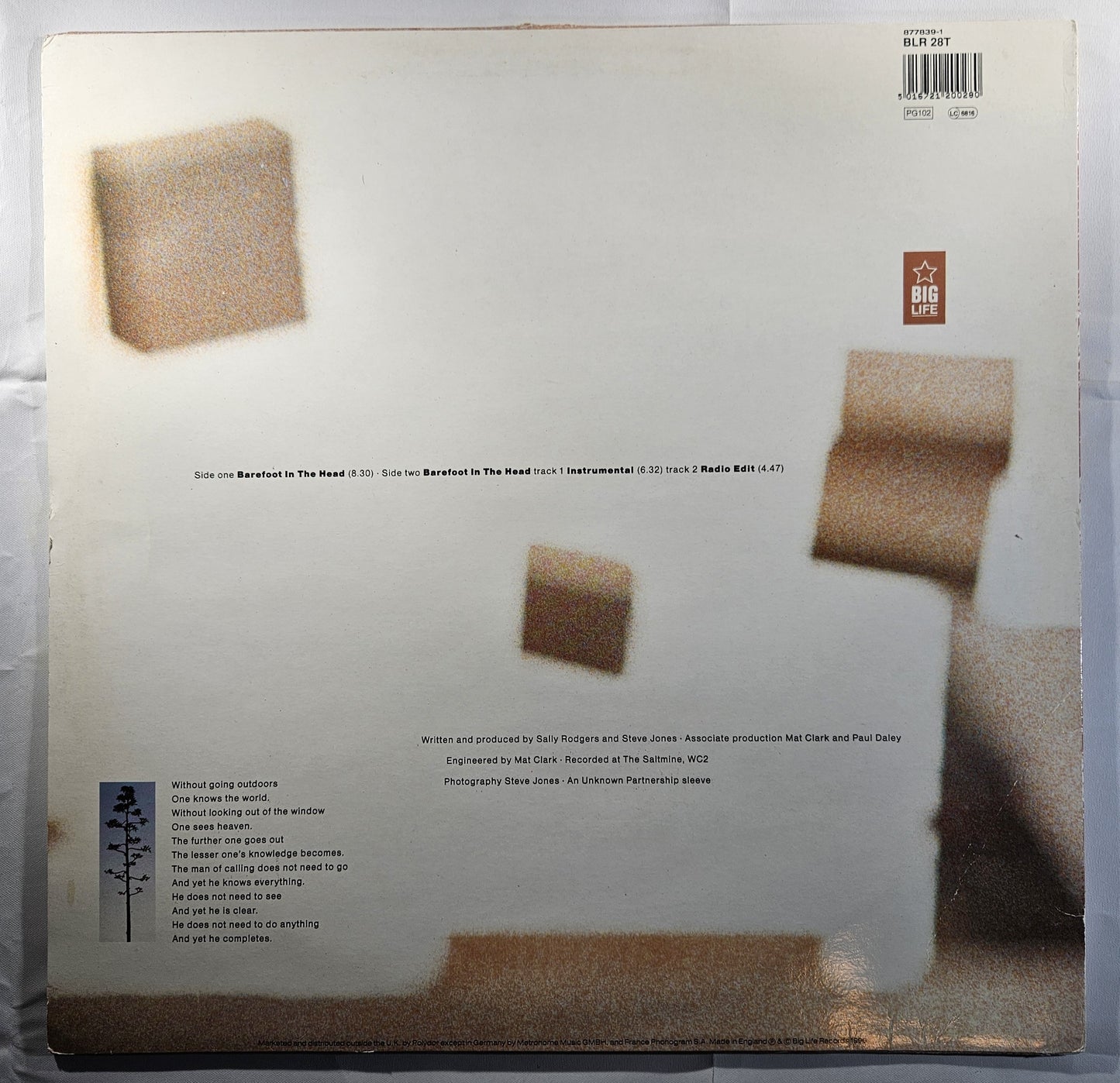 A Man Called Adam - Barefoot in the Head [1990 Used Vinyl Record 12" Single]