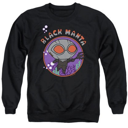 Aquaman And The Lost Kingdom Chibi Black Manta Mens Crewneck Sweatshirt Black