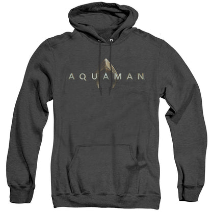 Aquaman Movie Logo Heather Mens Hoodie Black Officially Licensed