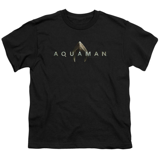 Aquaman Movie Logo Kids Youth T Shirt Black Officially Licensed