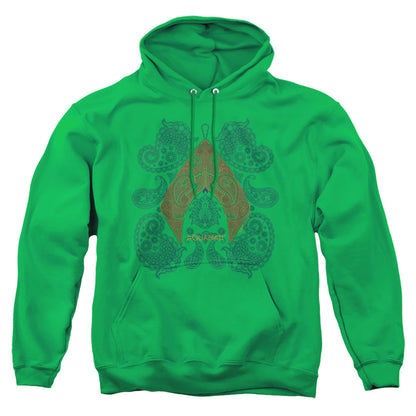 Aquaman Movie Aqua Paisley Mens Hoodie Navy Officially Licensed